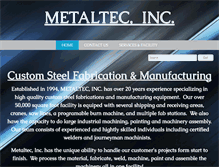 Tablet Screenshot of metaltecinc.com